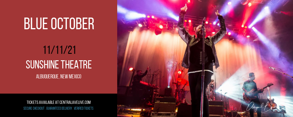 Blue October at Sunshine Theatre tickets Blue October at Sunshine Theatre