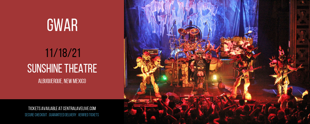 GWAR at Sunshine Theatre tickets GWAR at Sunshine Theatre