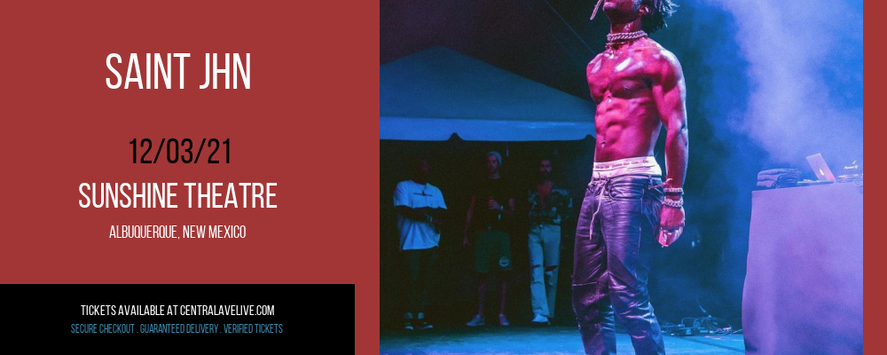Saint Jhn at Sunshine Theatre tickets Saint Jhn at Sunshine Theatre