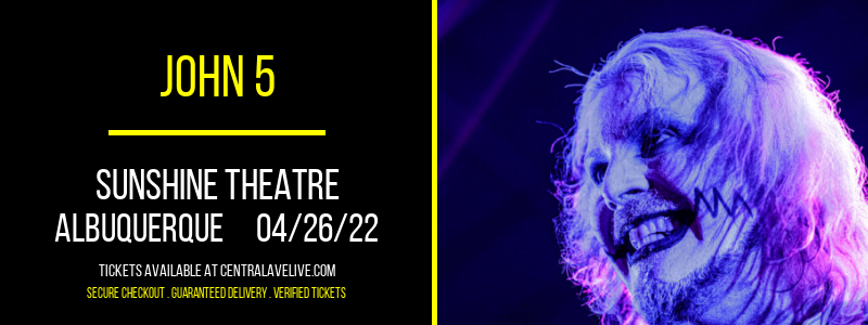 John 5 at Sunshine Theatre tickets John 5 at Sunshine Theatre