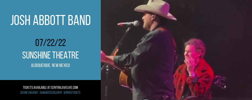 Josh Abbott Band at Sunshine Theatre tickets Josh Abbott Band at Sunshine Theatre