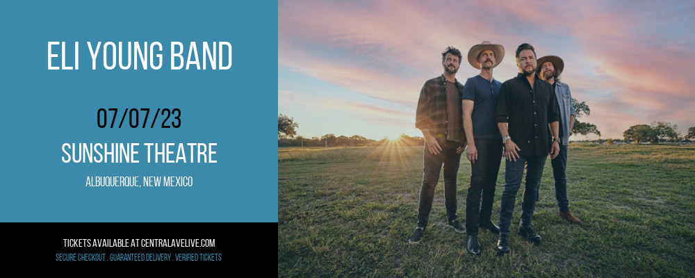 Eli Young Band at Sunshine Theatre tickets Eli Young Band at Sunshine Theatre