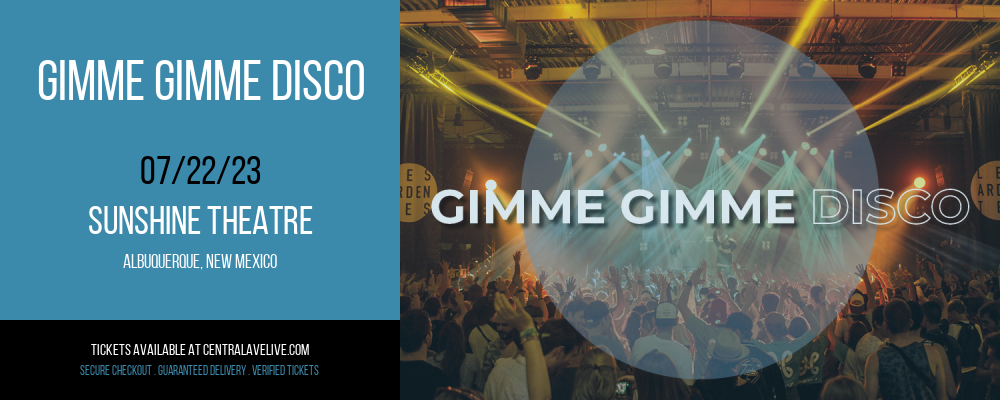 Gimme Gimme Disco at Sunshine Theatre tickets Gimme Gimme Disco at Sunshine Theatre
