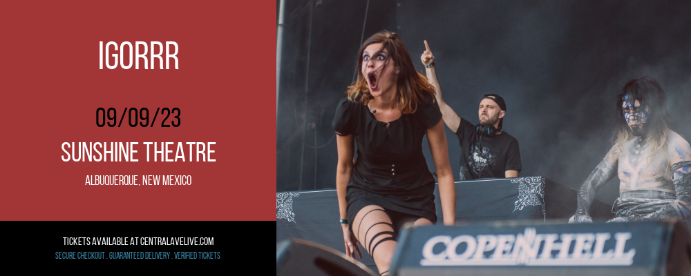 Igorrr at Sunshine Theatre tickets Igorrr at Sunshine Theatre